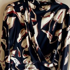 Zara floral midi dress